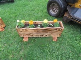 Large Wood Planter w/Flowers