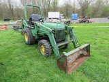 JD 755 4wd Diesel Tracto w/JD 70 Loader & JD 7 Backhoe
