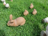Concrete Rabbit Family