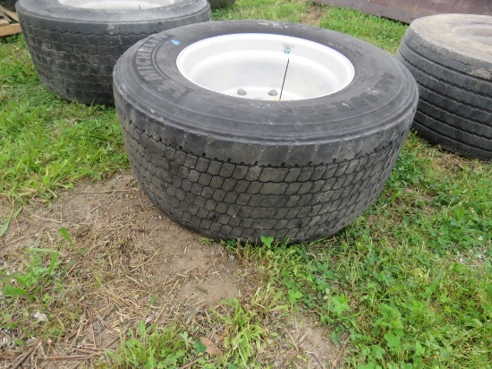 Michelin 445/50R22.5 Tire w/Alum Rim