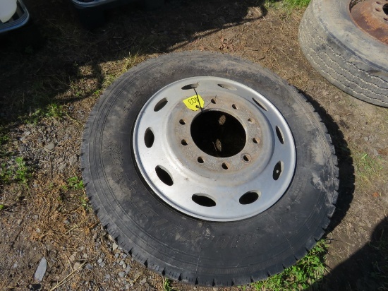 285-75-R24.5 Tire and Alum Rim