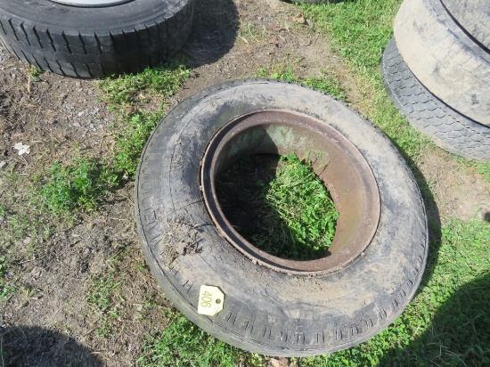 10.00-22 Tire and Steel Rim