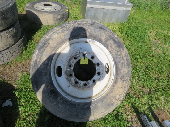 3 Tires and Steel Rims 285-75-24.5