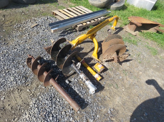 Danuser 3pt Post Hole Digger w/6inch 12inch (NEW) & 16 inch Bits