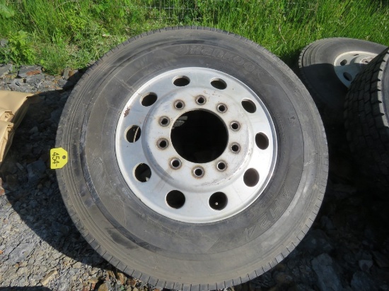 2 Steer Tires 11R24.5 and Alum Rims