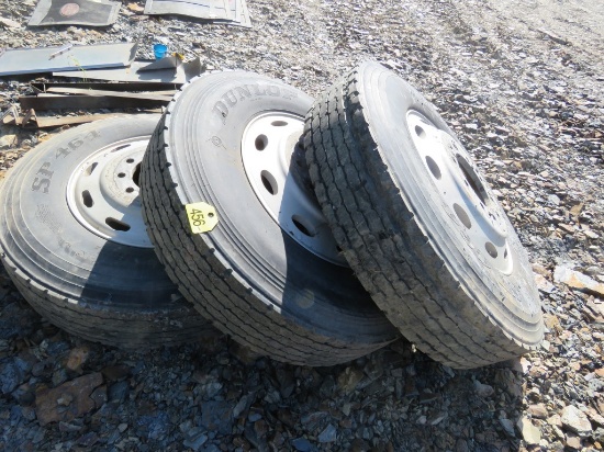 3 Drive Tires 11R24.5 and Alum Rims