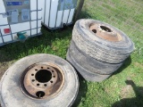 4 Tires and Steel Rims 11-22.5