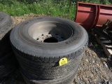 2 Yokohome Virgin Tires 445-50-22.5 and Alum Rims