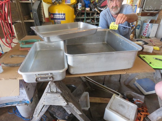 3 Assorted Alum Pans