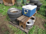 Pallet Lot of Tires and Rims
