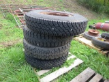 4 Tires 9.00-20 Tires and Rims