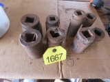 Assorted 1 inch & 3/4inch Impact Sockets