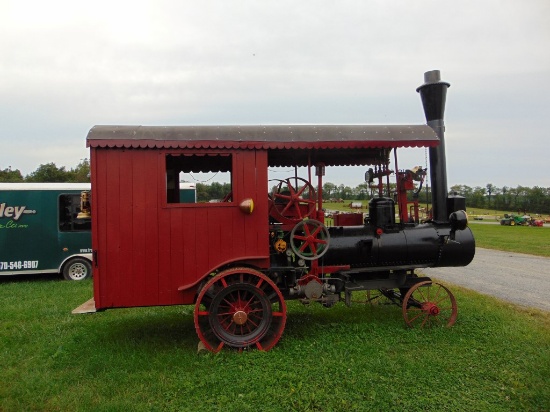 Old Train (like) Engine on Steel Wheels w/Brass Type Bell