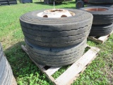 2 Tires and Rims 315/80R-22.5