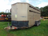 1999 Titan 16ft T/A 3 Horse Slant Load Trailer