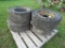 4 Hard Skid Steer Tires