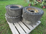 4 Hard Skid Steer Tires