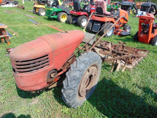 David Bradley Walk Behind Mower w/Pallet of Attachments