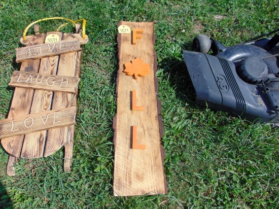 Wooden Fall Sign