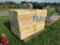12 wooden crates with cart