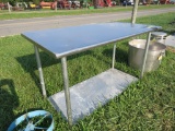 5ftxdftx6in stainless table