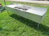 3 bay ss sink