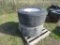 2 Michelin 445/50R22.5 Tires w/Alum Rims