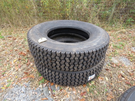 2 Dunlop 295/75R22.5 Tires