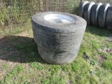 2 Hankook 445/50R22.5 Tires w/Alum Rims