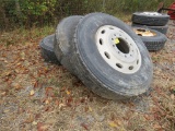 Dunlop 11R24.5 Tire with Alum Rim