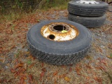 Dunlop 11R24.5 Tire w/Steel Rim