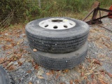 Hankook 11R24.5 Tire w/Alum Rim