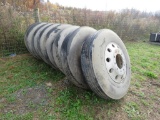 8 Dunlop 11R22.5 Tires w/Alum Rims