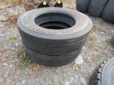 2 Michelin 275/80R24.5 Tires