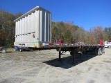 1994 Transcraft Spread Axle Alum Flat Deck Trailer w/Steel Frame