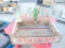 7-Up Wooden Case & Coca Cola Glass Bottles