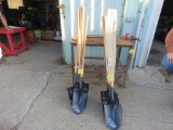 6 NEW Round Point Shovels