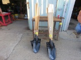5 NEW Round Point Shovels
