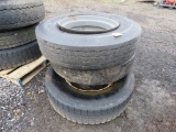 3 Firestone and Michellin 11R24.5 Tires