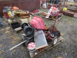 Pallet Lot of spreaders-weedwacker parts-etc