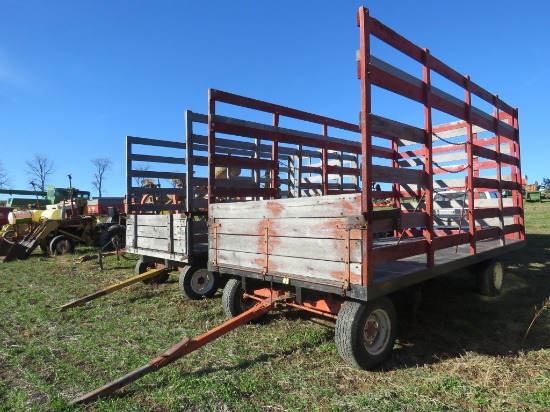8ft x 16ft Wooden Hay Wagon w/Gears