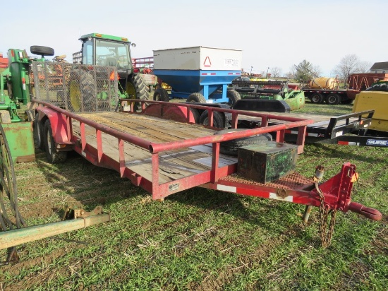 1991 Pennstyle 7ft x 18ft Trailer w/Full Gate & Ramps