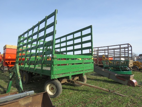 16ft Wood Hay Wagon w/Heavy T/A Gears