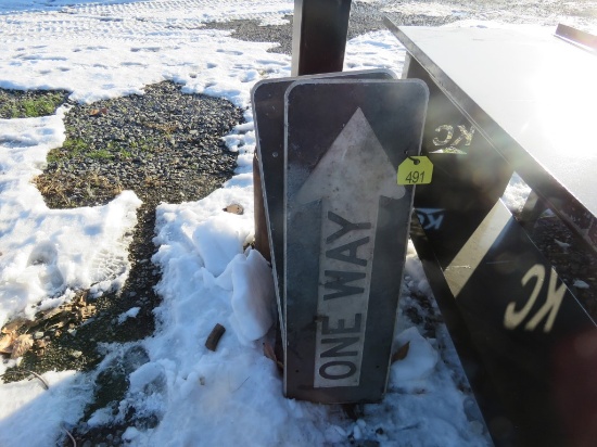 2 One Way Signs