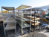 Metal Shelving Unit w/Wood Shelves