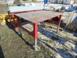 Steel Table on Wheels