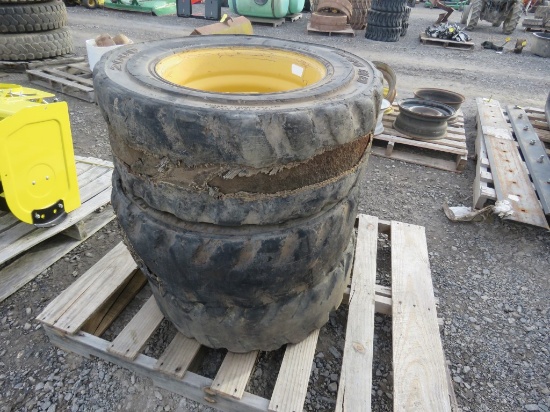 3 Tires 10-16.5 and Rims