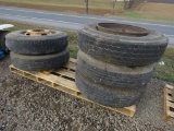 5 Tires 11R22.5 and Rims