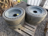 4 Hard Rubber Tires