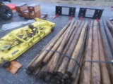 Bundle of NEW Round Fence Posts
